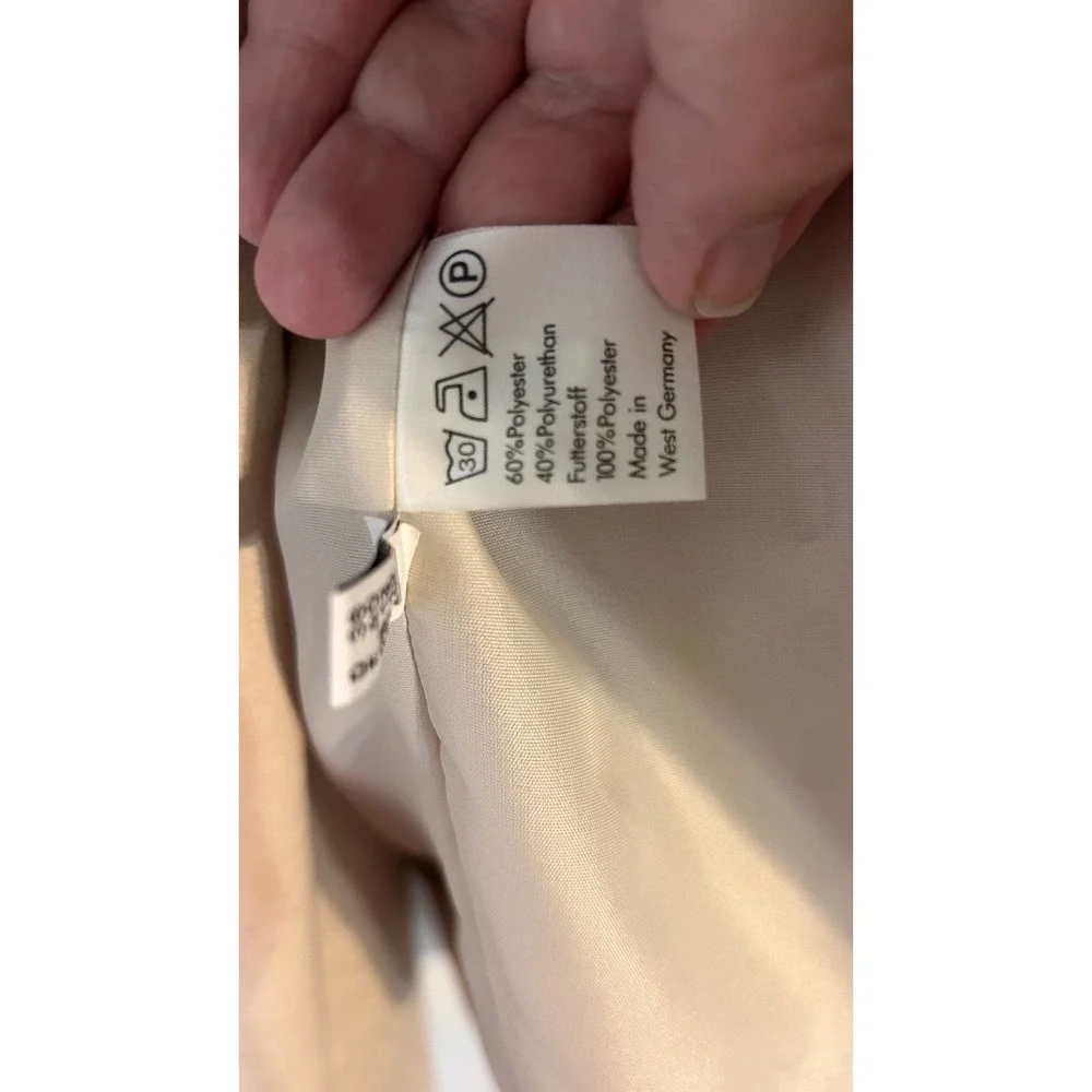 Cyril Creation Suisse Vintage West Suede Skirt Suit Beige 10 Dolly Parton costum